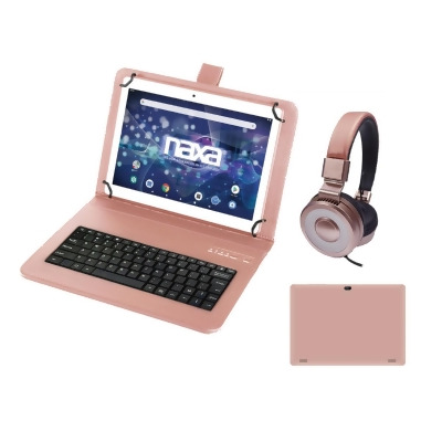 Naxa NID-1055 ROSE GOLD 10.1' Tablet with Bluetooth Keyboard, Case & Headphone Rose Gold (NID-1055) 