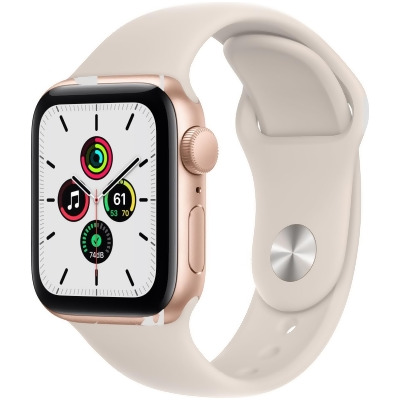 Apple MKQ53LL-A 44 mm SE Gold Aluminum Case Apple Watch with Starlight Sport Band 