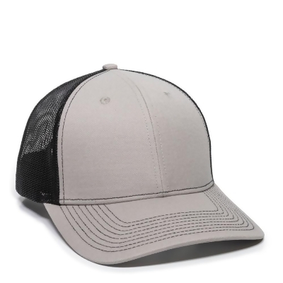 Outdoor Cap 00885792809891 Ultimate Trucker Cap, Light Grey & Black - One Size 