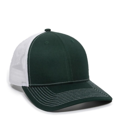 Outdoor Cap 00885792810231 Ultimate Trucker Cap, Dark Green & White - One Size 