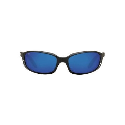 Costa Del Mar 06S9017-90171459 59 mm Brine Oval Sunglasses for Mens, Matte Black & Blue Mirror Polarized 