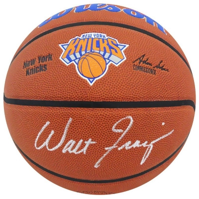 Schwartz Sports Memorabilia FRABSK204 Walt Frazier Signed Wilson New York Knicks Logo NBA Basketball 