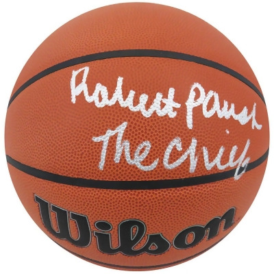 Schwartz Sports Memorabilia PARBSK211 Robert Parish Signed Wilson Indoor & Outdoor NBA Basketball with The Chief 