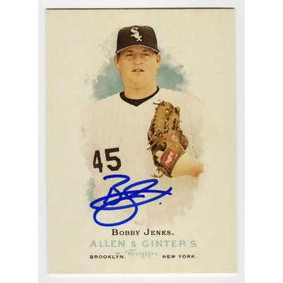 Schwartz Sports Memorabilia JENCAR122 MLB Bobby Jenks Signed White Sox 2006 Allen & Ginter Baseball Card No.197 