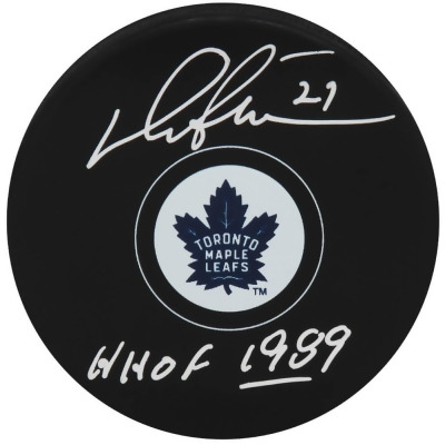 Schwartz Sports Memorabilia SITPUC401 NHL Darryl Sittler Signed Maple Leafs Logo Hockey Puck with HHOF 1989 