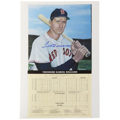 Schwartz Sports Memorabilia WIL16P110 MLB Ted Williams Signed Boston Red Sox Career Stats 12.5 x 19 in. Photo - Beckett 