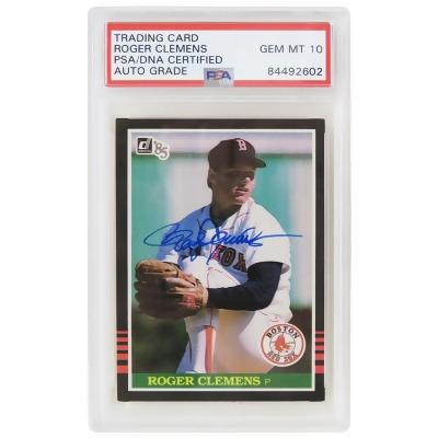 Schwartz Sports Memorabilia CLECAR106 MLB Roger Clemens Signed Boston Red Sox 1985 Donruss Rookie Baseball Card No.273 - PSA & DNA Encapsulated - Auto Grade 10 