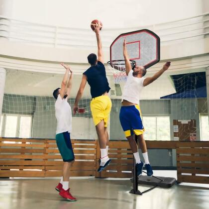 43 Indoor/Outdoor Height Adjustable Basketball Hoop