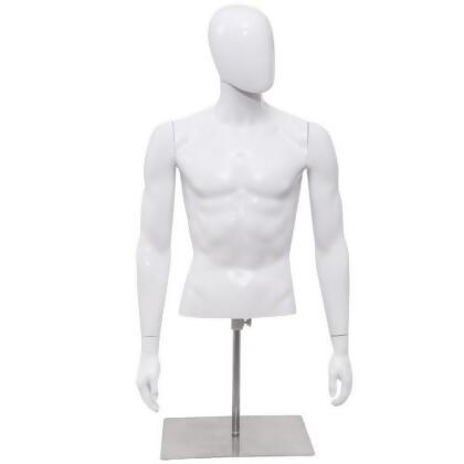 Glossy White Male Plastic Mannequin