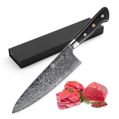 Katsura Cutlery CKGD23G 8.25 in. Damascus Gyuto Chef Knife 