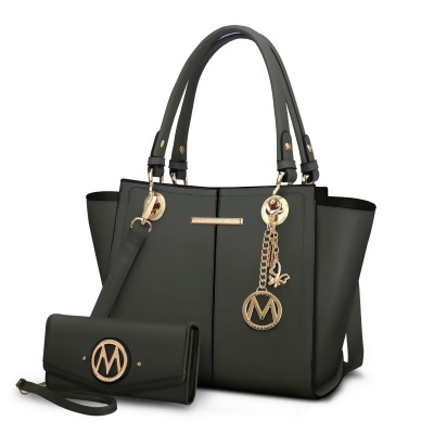 MKF Collection by Mia K. MKF-X720TL Ivy Vegan Leather Womens Tote Bag by Mia K with wallet -2 pieces 