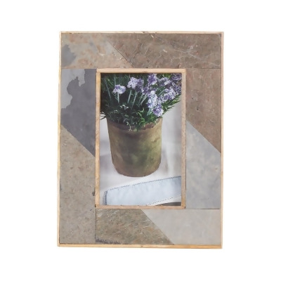 Saro Lifestyle PF244.ST57 5 in. Distressed Slate Picture Frame, Slate 
