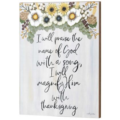 Dicksons PLK1216-907 Wall Plaque Praise The Name Of God 12x16 