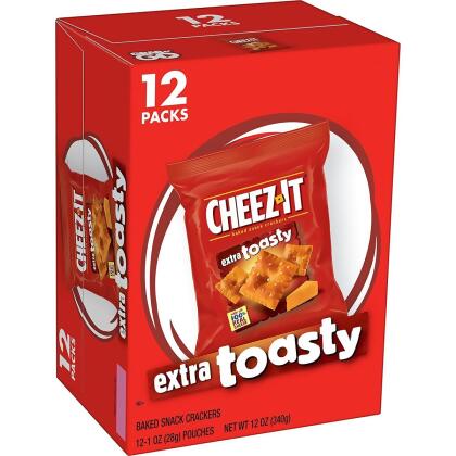 Keebler KEE11716 1 oz Cheez-It Extra Toasty Caddy - 12 Count 