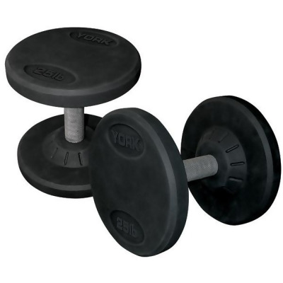 York Barbell 26129 Rubber Pro Style Dumbbell - 150 lbs 