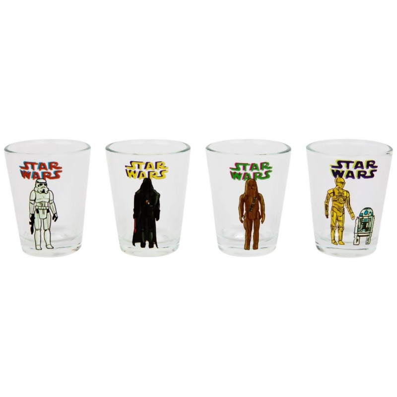 Star Wars Original Trilogy Characters 4-Piece Shot Glass Set