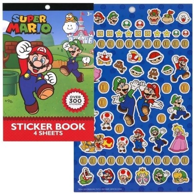 Super Mario Bros 846944 Nintendo Super Mario & Friends 4-Sheet Sticker Pad 