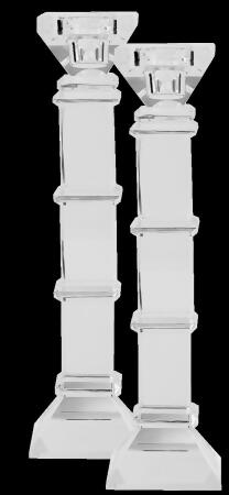 Schonfeld Collection 161040 9 in. Crystal Candle Sticks 