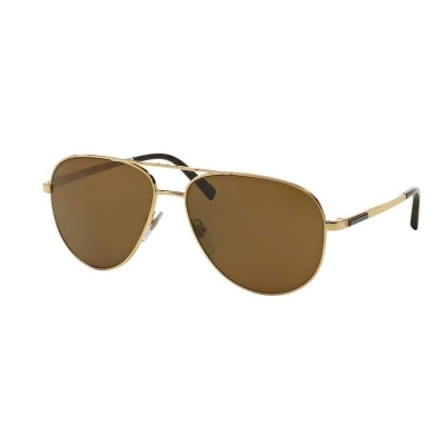 Bvlgari M-SG-2561 BV5029K 391-83 - Gold Plated & Brown Polarized 61-15-140 mm Sunglasses for Men 