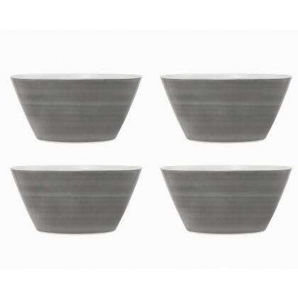 Godinger 12433 6 in. Swirl Melamine Cereal Bowl - Set of 4 