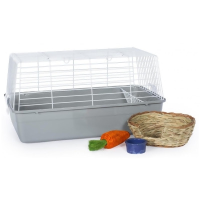 Prevue Pet Products PP-527-KIT Bella Rabbit Cage Kit - White & Grey - Medium 