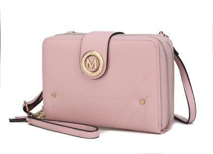 Pink Handbag Wallet Shoes Set