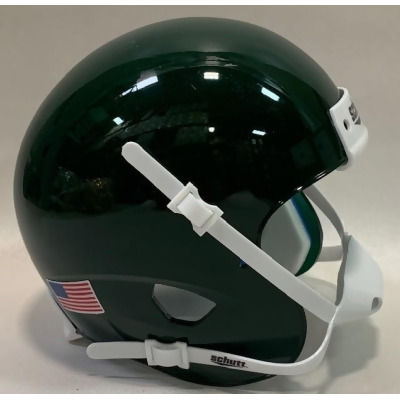 Schutt Sports 1419504300 Painted Metallic Dark Green with White Accessories Schutt Blank Mini Football Helmet Shell 