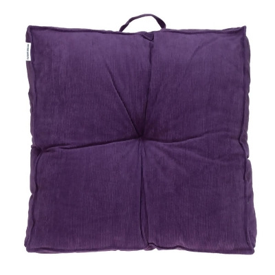 HomeRoots 402730 Corduroy Styled Purple Tufted Floor Pillow 