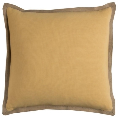 HomeRoots 403217 Yellow, Beige & Natural Jute Throw Pillow 