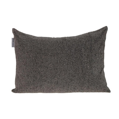 HomeRoots 402724 Shimmering Gray Beaded Luxury Throw Pillow 