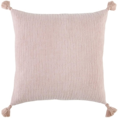 HomeRoots 403493 Blush Solid Tonal Abstract Stripe Throw Pillow 