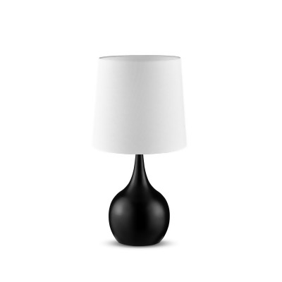 HomeRoots 468789 Minimalist Black Table Lamp with Touch Switch 