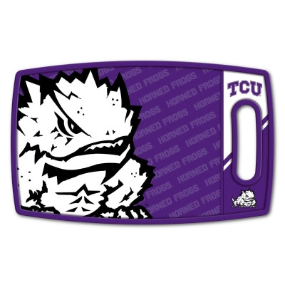 YouTheFan 1905138 NCAA TCU Horned Frogs Logo Series Cutting Board 