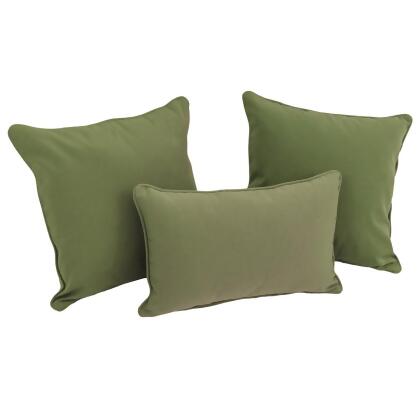 Blazing Needles 9817-CD-S3-TW-SG Double-Corded Solid Twill Throw Pillows with Inserts, Sage - Set of 3 