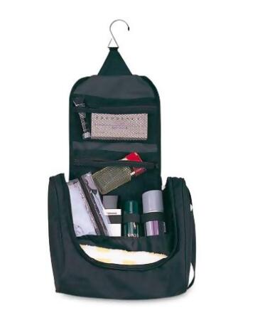 T-A Premium 09-637 10.5 x 9.5 x 3.5 in. Toiletry Travel Bag - Black 