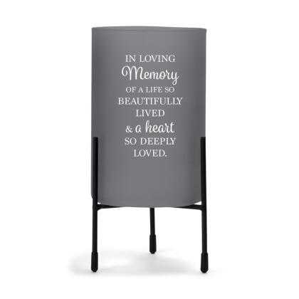 Dicksons HGC25GY Hurricane Candleholder In Loving Memory 