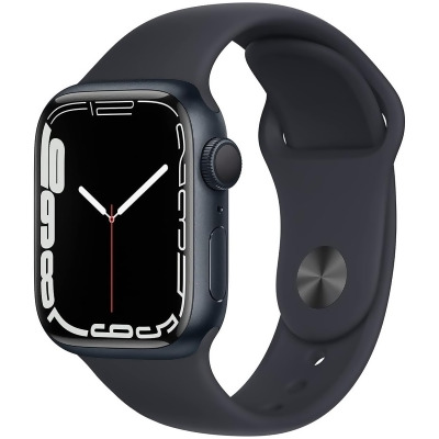 Apple MKMX3LL-A 41 mm Series 7 Midnight Aluminum Case with Midnight Sport Band Watch 