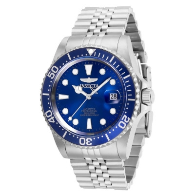 Invicta 30092 42 in. Dia. 22 mm Mens Pro Diver Automatic 3 Hand Blue Dial Watch 