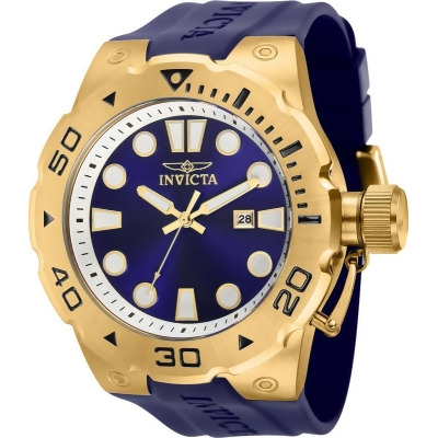 Invicta 36991 51 in. Dia. 32 mm Mens Pro Diver Quartz 3 Hand Blue Dial Watch 