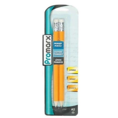DDI 2324266 Promarx #2 Pencils - 2 Count Yellow Pre-sharpened Jumbo Case of 48 