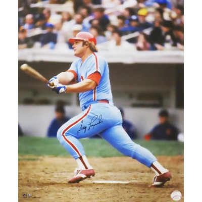 Schwartz Sports Memorabilia LUZ16P100 16 x 20 in. Greg Luzinski Signed Philadelphia Phillies Swinging MLB Action Photo 