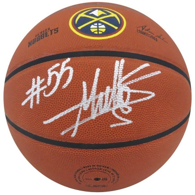 Schwartz Sports Memorabilia MUTBSK212 Dikembe Mutombo Signed Wilson Denver Nuggets Logo NBA Basketball 