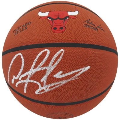 Schwartz Sports Memorabilia RODBSK230 Dennis Rodman Signed Wilson Chicago Bulls Logo NBA Basketball 