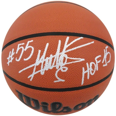 Schwartz Sports Memorabilia MUTBSK208 Dikembe Mutombo Signed Wilson Indoor & Outdoor NBA Basketball with HOF 15 Inscription 
