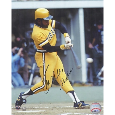 Schwartz Sports Memorabilia MAD08P131 8 x 10 in. Bill Madlock Signed Pittsburgh Pirates MLB Action Photo with Mad Dog Inscription 