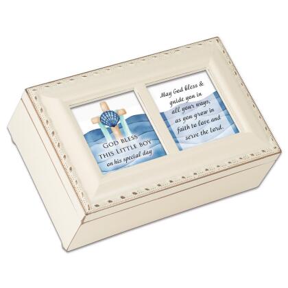 Dicksons PM6021SI Petite Music Box God Bless Little Boy 