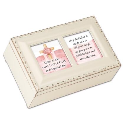 Dicksons PM6022SI Petite Music Box God Bless Little Girl 