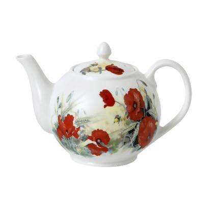 Roy Kirkham ER2617 Roy Kirkham Classic Large Teapot - Poppy 1100ml 