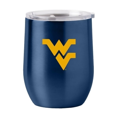 Logo Chair 239-S16CB-1 16 oz NCAA West Virginia Stainless Curved Beverage 