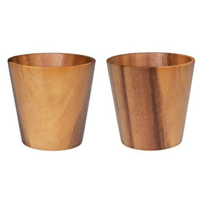 ZavisGreen ZG-660820 6 Dia. Acacia Glass Wood Cup - 8.4 oz Set of  36 